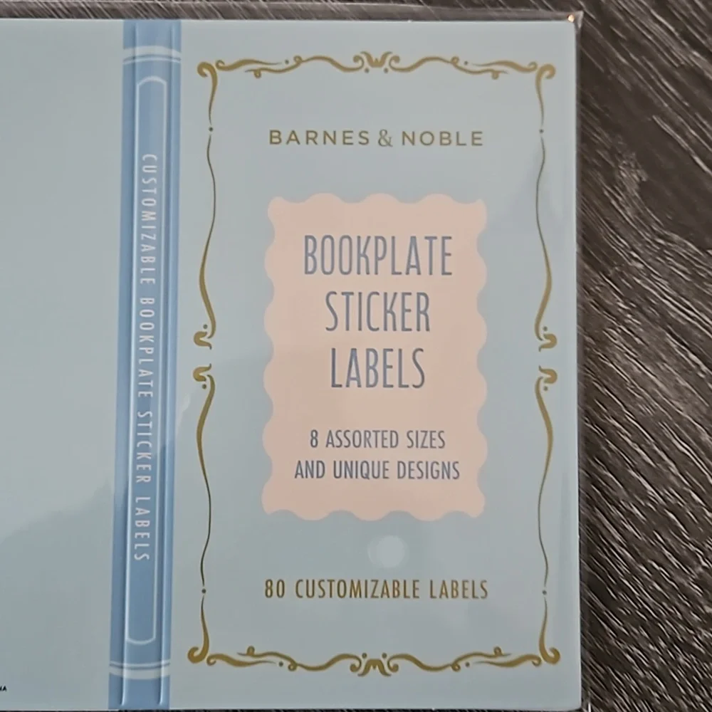 New Sealed Pack of 80 Customizable Book Plate Stickers from Barnes and Noble